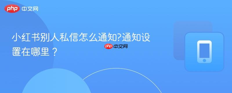 小红书别人私信怎么通知?通知设置在哪里？