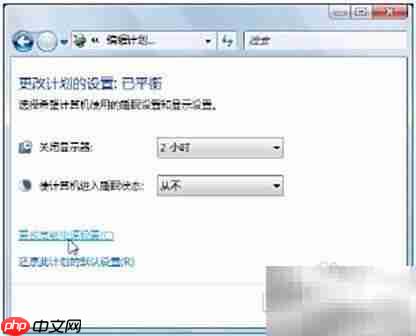 电源优化:自定义高级配置