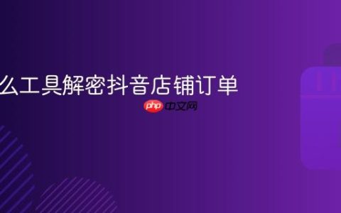使用什么工具解密抖音店铺订单？