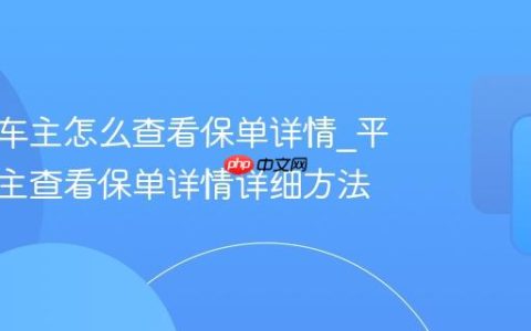平安好车主怎么查看保单详情_平安好车主查看保单详情详细方法