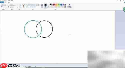 用Paint绘制奥运五环