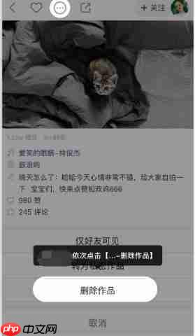 快手怎么删除自己的作品?快手删除自己作品的方法怎么删除自己的作品?快手删除自己作品的方法手怎么删除自己的作品?-快手删除自己作品的方法