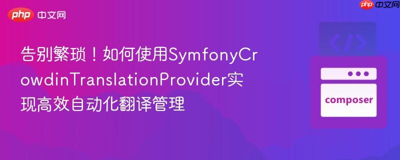 告别繁琐!如何使用symfonycrowdintranslationprovider实现高效自动化翻译管理