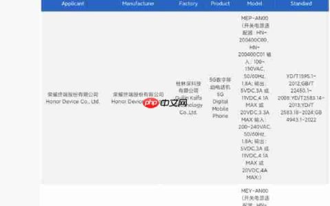 疑似荣耀500系列入网 代号Merry全系支持80W有线快充