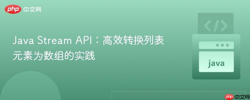 Java Stream API:高效转换列表元素为数组的实践