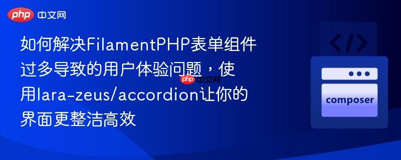 如何解决filamentphp表单组件过多导致的用户体验问题,使用lara-zeus/accordion让你的界面更整洁高效