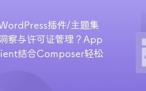 如何为WordPress插件/主题集成数据洞察与许可证管理？AppseroClient结合Composer轻松搞定！