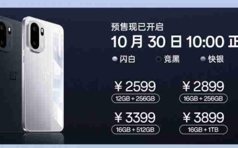 一加 Ace 6 发布：超满配旗舰性能 2599 元起售