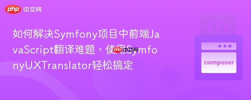 如何解决symfony项目中前端javascript翻译难题,使用symfonyuxtranslator轻松搞定