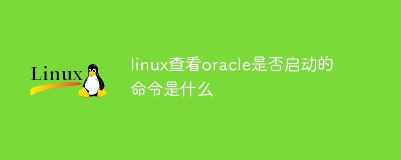 linux查看oracle是否启动的命令是什么