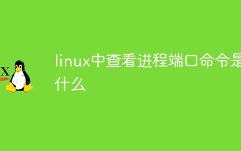 linux中查看进程端口命令是什么