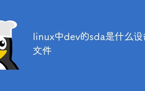 linux中dev的sda是什么设备文件