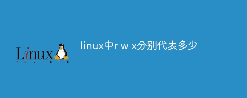 linux中r w x分别代表多少