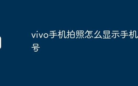 vivo手机拍照怎么显示手机型号