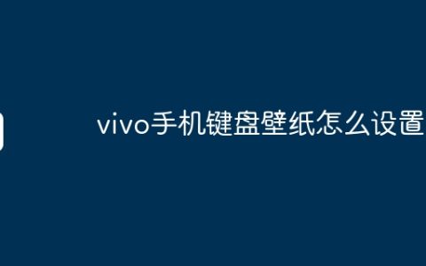 vivo手机键盘壁纸怎么设置