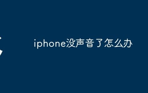 iphone没声音了怎么办