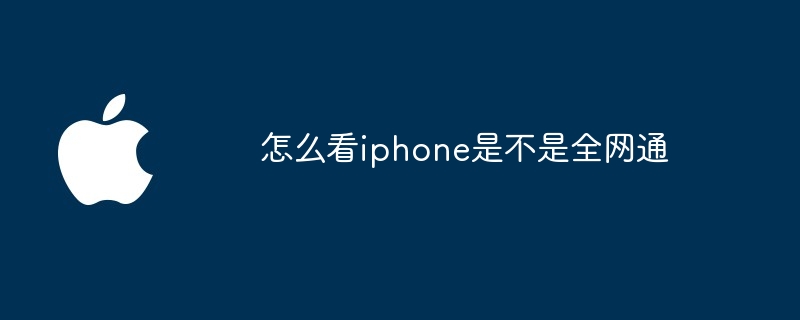 怎么看iphone是不是全网通