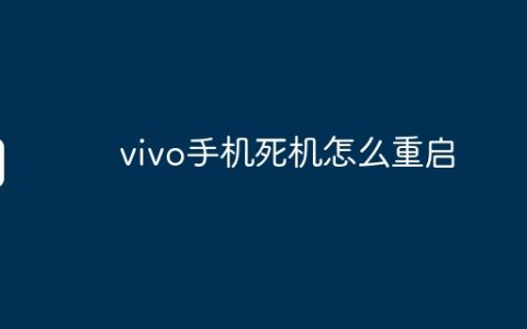 vivo手机死机怎么重启