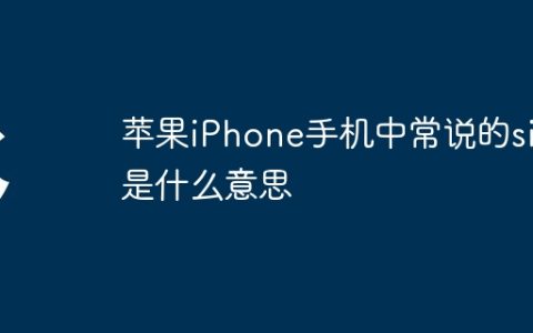 苹果iPhone手机中常说的siri是什么意思