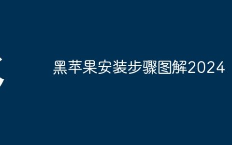 黑苹果安装步骤图解2024
