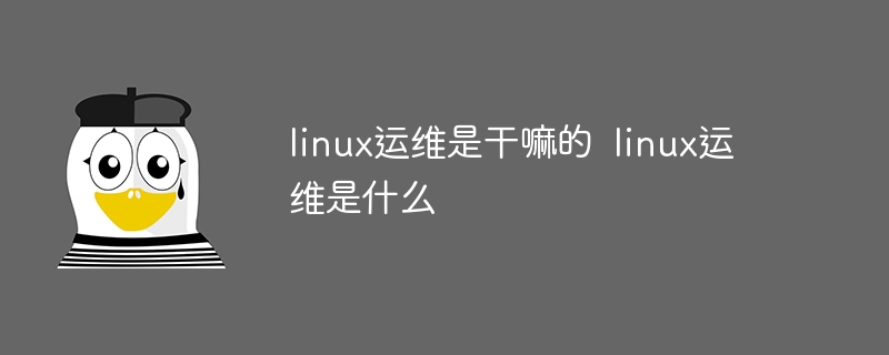 linux运维是干嘛的 linux运维是什么