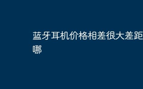 蓝牙耳机价格相差很大差距在哪