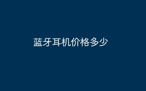 蓝牙耳机价格多少