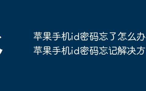 苹果手机id密码忘了怎么办 苹果手机id密码忘记解决方法