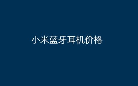 小米蓝牙耳机价格