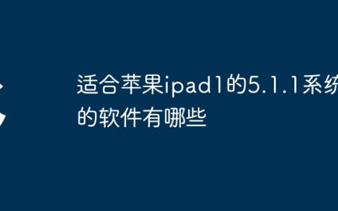 适合苹果ipad1的5.1.1系统的软件有哪些