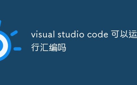 visual studio code 可以运行汇编吗