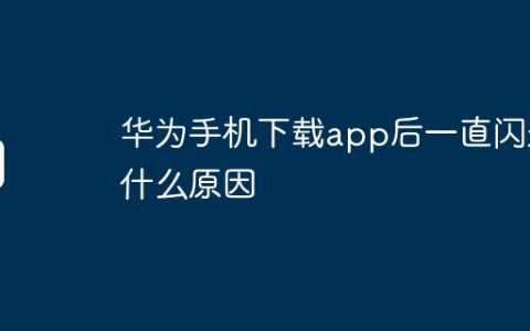 华为手机下载app后一直闪退什么原因