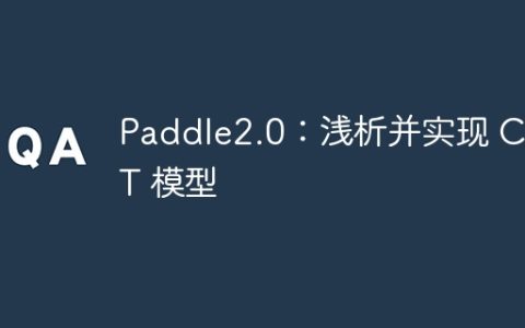 Paddle2.0：浅析并实现 CoaT 模型