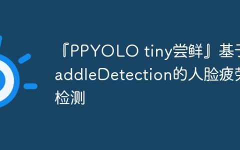 『PPYOLO tiny尝鲜』基于PaddleDetection的人脸疲劳检测