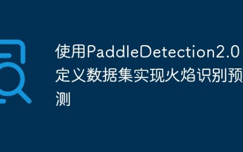 使用PaddleDetection2.0自定义数据集实现火焰识别预测