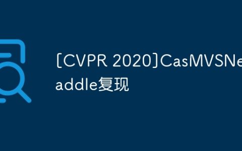 [CVPR 2020]CasMVSNet_Paddle复现