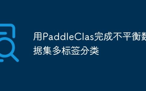 用PaddleClas完成不平衡数据集多标签分类