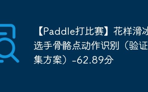 【Paddle打比赛】花样滑冰选手骨骼点动作识别（验证集方案）-62.89分