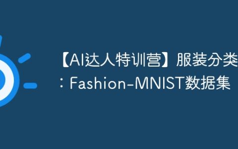 【AI达人特训营】服装分类：Fashion-MNIST数据集