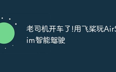 老司机开车了!用飞桨玩AirSim智能驾驶