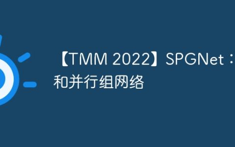 【TMM 2022】SPGNet：串行和并行组网络
