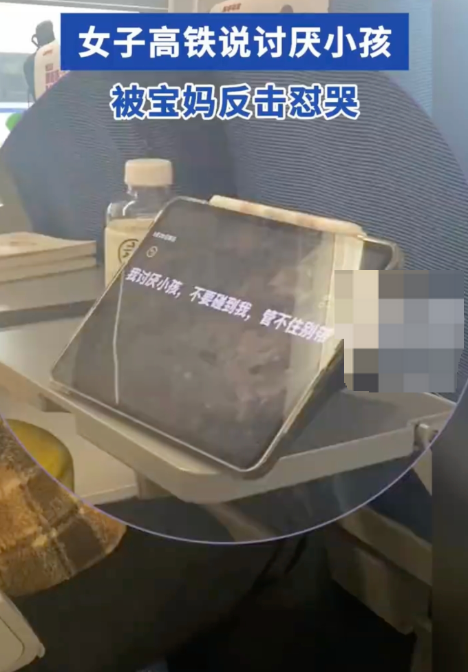 女子高铁因邻座男童长时间踢座位说讨厌小孩被宝妈回击:看不惯就滚 - 创想鸟