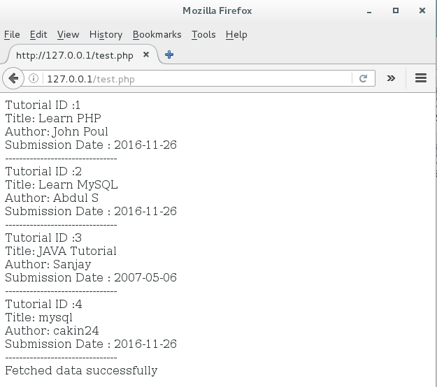 MySQL 查询数据