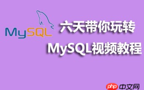 六天带你玩转MySQL视频教程资源推荐