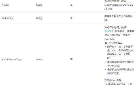 为一台按量付费的实例如何设定自动释放时间