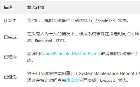 为一台或多台ECS实例预约模拟系统事件