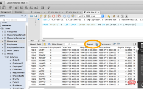 MySQL Workbench如何导出查询结果？（图文）