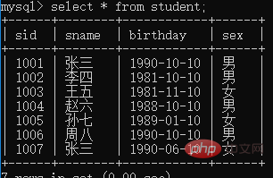 mysql怎么查看表结构?