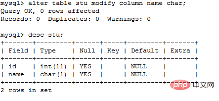 一分钟带你了解如何修改mysql表字段