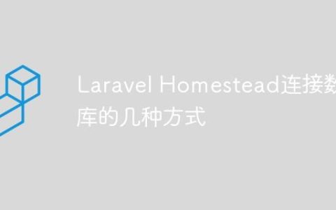 Laravel Homestead连接数据库的几种方式